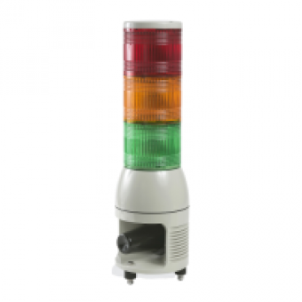 XVC1B3HK - tower light 100 mm 24 V siren - steady/flashing LED - green/orange/red, Schneider Electric