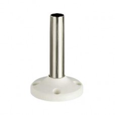 XVMZ02 - support tube with fixing base l=100 mm - aluminium white - XVM, Schneider Electric