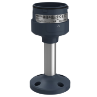 XVUZ02 - fixing unit - plate with 100mm pole - black, Schneider Electric