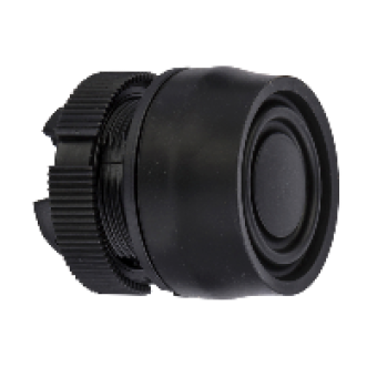 ZA2BP2 - pushbutton head - diameter Ø 22 - black - booted, Schneider Electric