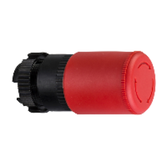 ZA2BS834 - red Ø30 Emergency stop switching off head trigger and latching turn release, Schneider Electric