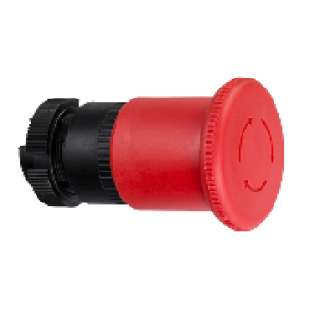 ZA2BS844 - red Ø40 Emergency stop switching off head trigger and latching turn release, Schneider Electric