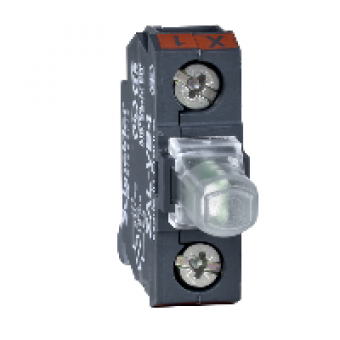 ZALVB1 - white light block for head Ø22 integral LED 24 V - screw clamp terminals, Schneider Electric