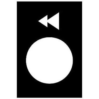ZB2BY2906 - legend - 30 x 40 mm - black - left or lower slow-fast, Schneider Electric