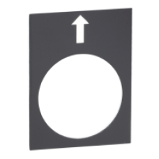 ZB2BY2910 - legend - 30 x 40 mm - black - left slow, Schneider Electric