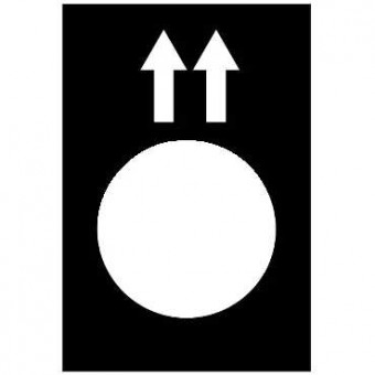 ZB2BY2911 - legend - 30 x 40 mm - black - left fast, Schneider Electric