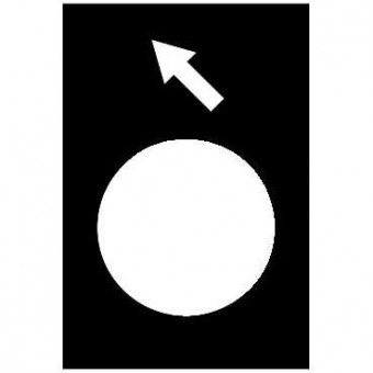 ZB2BY2916 - legend - 30 x 40 mm - black - reverse slow, Schneider Electric