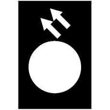 ZB2BY2917 - legend - 30 x 40 mm - black - reverse fast, Schneider Electric