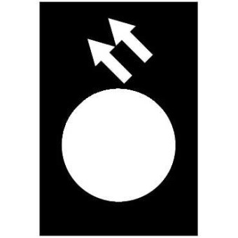 ZB2BY2917 - legend - 30 x 40 mm - black - reverse fast, Schneider Electric