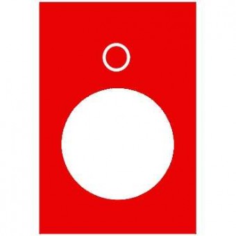 ZB2BY2931 - legend - 30 x 40 mm - red - 0, Schneider Electric