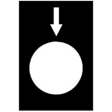 ZB2BY2954 - legend - 30 x 40 mm - black - lower slow, Schneider Electric