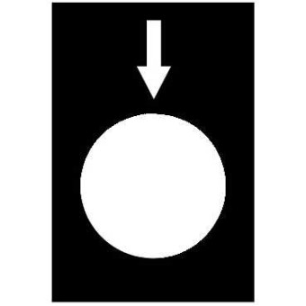 ZB2BY2954 - legend - 30 x 40 mm - black - lower slow, Schneider Electric