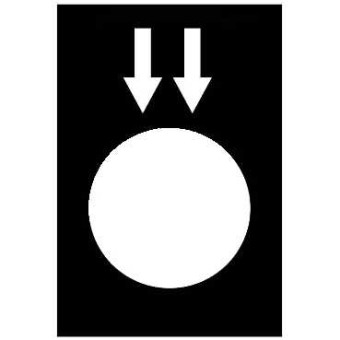 ZB2BY2955 - legend - 30 x 40 mm - black - lower fast, Schneider Electric
