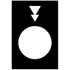 ZB2BY2956 - legend - 30 x 40 mm - black - lower slow-fast, Schneider Electric