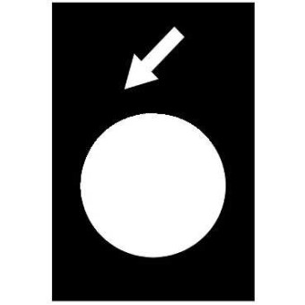ZB2BY2966 - legend - 30 x 40 mm - black - reverse slow, Schneider Electric