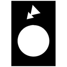 ZB2BY2968 - legend - 30 x 40 mm - black - reverse slow-fast, Schneider Electric