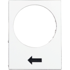 ZB2BY4901 - legend - 30 x 40 mm - white - raise or right slow, Schneider Electric