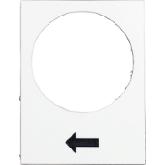 ZB2BY4901 - legend - 30 x 40 mm - white - raise or right slow, Schneider Electric