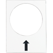 ZB2BY4907 - legend - 30 x 40 mm - white - right slow, Schneider Electric