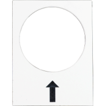 ZB2BY4907 - legend - 30 x 40 mm - white - right slow, Schneider Electric