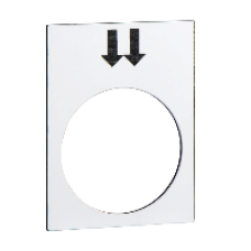 ZB2BY4908 - legend - 30 x 40 mm - white - right fast, Schneider Electric
