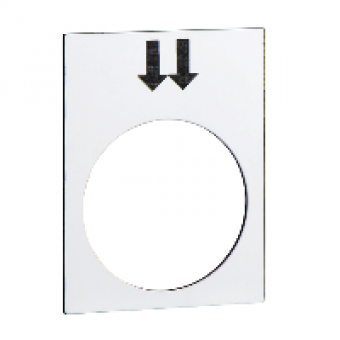ZB2BY4908 - legend - 30 x 40 mm - white - right fast, Schneider Electric