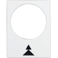 ZB2BY4909 - legend - 30 x 40 mm - white - right slow-fast, Schneider Electric