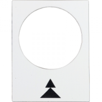 ZB2BY4909 - legend - 30 x 40 mm - white - right slow-fast, Schneider Electric