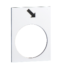 ZB2BY4913 - legend - 30 x 40 mm - white - forward slow, Schneider Electric