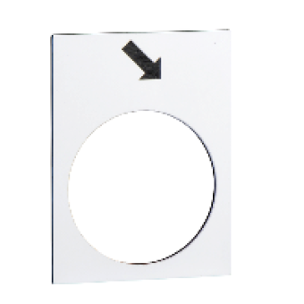 ZB2BY4913 - legend - 30 x 40 mm - white - forward slow, Schneider Electric
