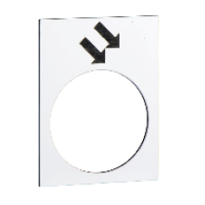 ZB2BY4914 - legend - 30 x 40 mm - white - forward fast, Schneider Electric