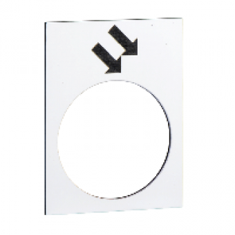 ZB2BY4914 - legend - 30 x 40 mm - white - forward fast, Schneider Electric