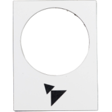 ZB2BY4915 - legend - 30 x 40 mm - white - forward slow-fast, Schneider Electric