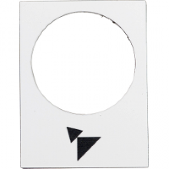ZB2BY4915 - legend - 30 x 40 mm - white - forward slow-fast, Schneider Electric