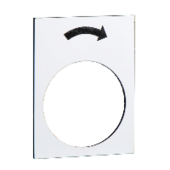 ZB2BY4919 - legend - 30 x 40 mm - white - slew right slow, Schneider Electric