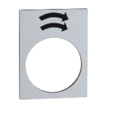 ZB2BY4920 - legend - 30 x 40 mm - white - slew right fast, Schneider Electric
