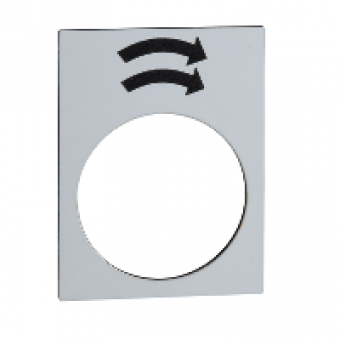 ZB2BY4920 - legend - 30 x 40 mm - white - slew right fast, Schneider Electric