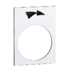 ZB2BY4921 - legend - 30 x 40 mm - white - slew right slow-fast, Schneider Electric