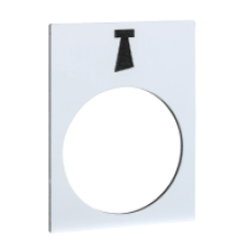 ZB2BY4932 - legend - 30 x 40 mm - white - klaxon, Schneider Electric