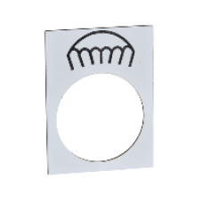 ZB2BY4933 - legend - 30 x 40 mm - white - slow, Schneider Electric