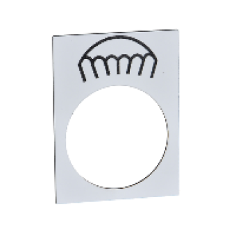 ZB2BY4933 - legend - 30 x 40 mm - white - slow, Schneider Electric