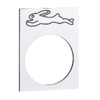 ZB2BY4934 - legend - 30 x 40 mm - white - fast, Schneider Electric