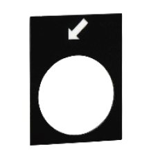 ZB2BY4935 - legend - 30 x 40 mm - white - start klaxon, Schneider Electric