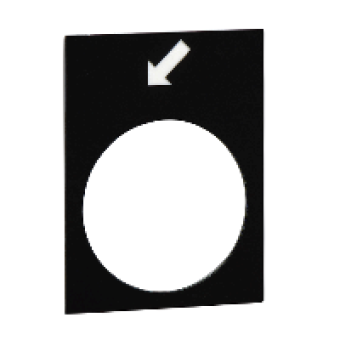 ZB2BY4935 - legend - 30 x 40 mm - white - start klaxon, Schneider Electric