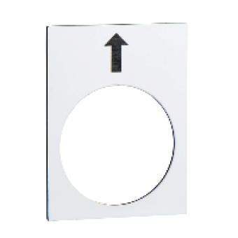 ZB2BY4951 - legend - 30 x 40 mm - white - raise slow, Schneider Electric