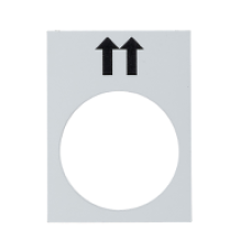 ZB2BY4952 - legend - 30 x 40 mm - white - raise fast, Schneider Electric