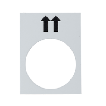 ZB2BY4952 - legend - 30 x 40 mm - white - raise fast, Schneider Electric