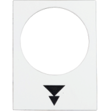 ZB2BY4953 - legend - 30 x 40 mm - white - raise slow-fast, Schneider Electric