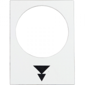 ZB2BY4953 - legend - 30 x 40 mm - white - raise slow-fast, Schneider Electric