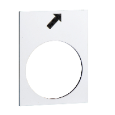 ZB2BY4963 - legend - 30 x 40 mm - white - forward slow, Schneider Electric